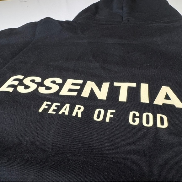 Fear of God Essentials Hoodie Black Pullover Sweatshirt Mens Womens - Picture 5 of 5